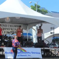 Warming up a little at A Taste Of Kalihi in Honolulu, Hawaii on Oct 19, 2013