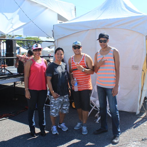 With Jazz Pascua, event coordinator for A Taste Of Kalihi event in Honolulu, Hawaii, Oct 19, 2013