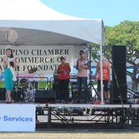 Being introduced by Miss Filipina Hawaii 2013 at A Taste Of Kalihi event in Honolulu, Hawaii Oct 19, 2013 (1)